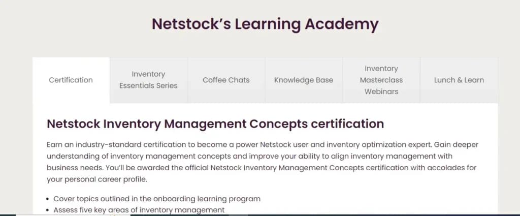 netstock support