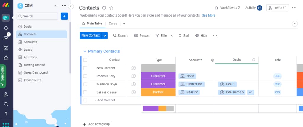monday sales crm