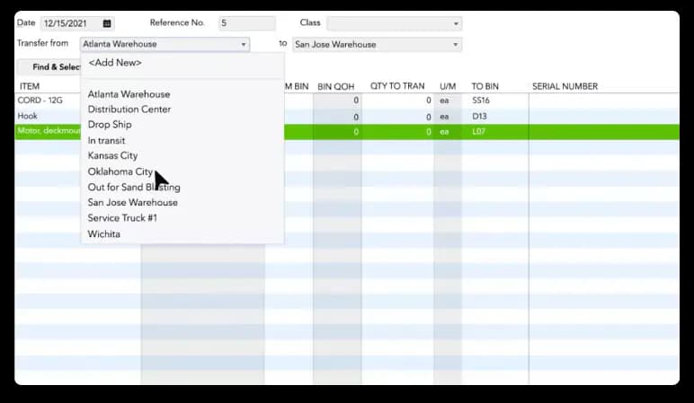 quickbooks Warehouse Management