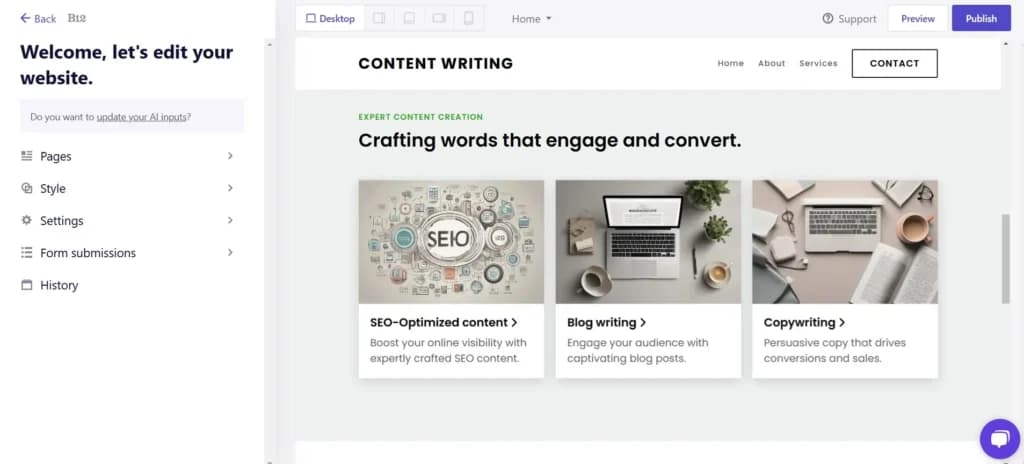 B12 Crafting words