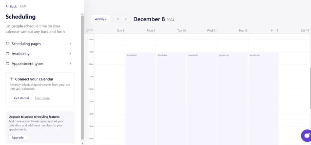 B12 scheduling