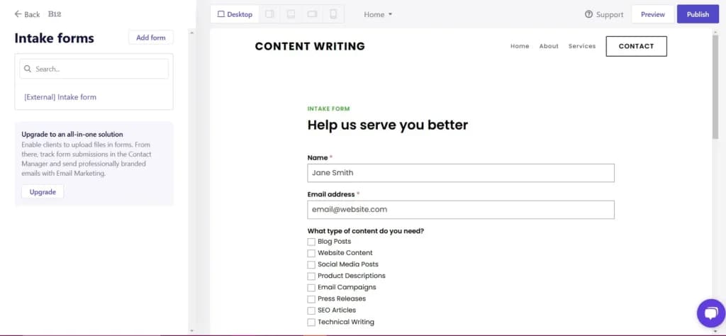 B12 intake forms