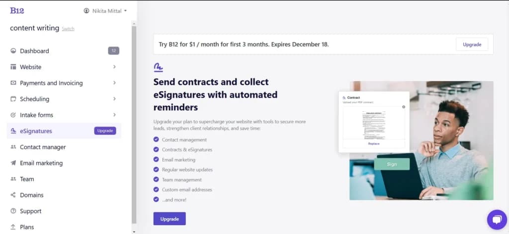 B12 sidebar