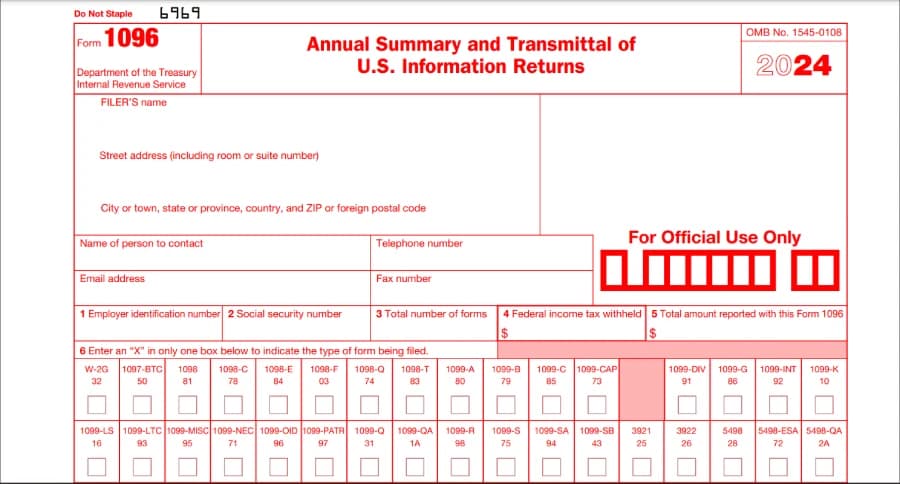 Form 1096