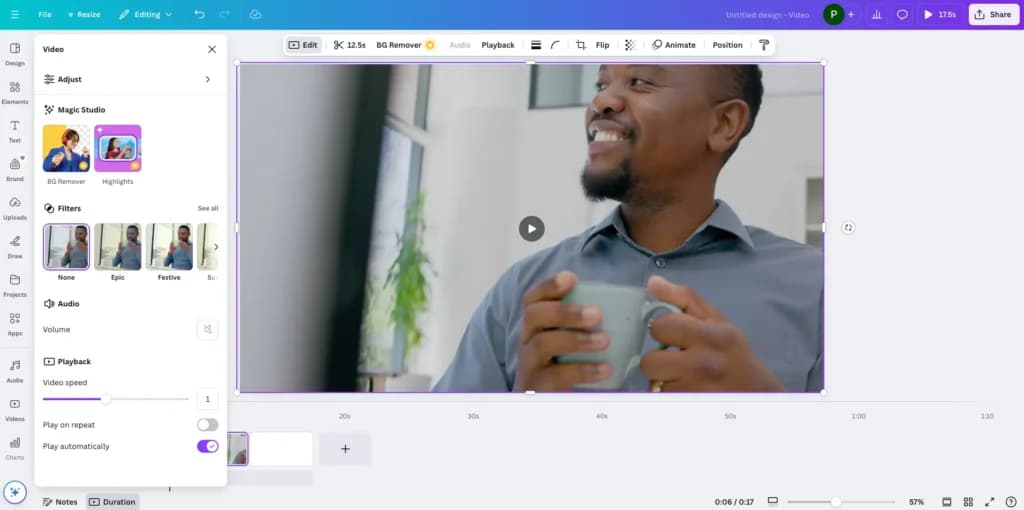 canva video editor