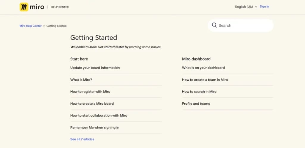 Miro getting started
