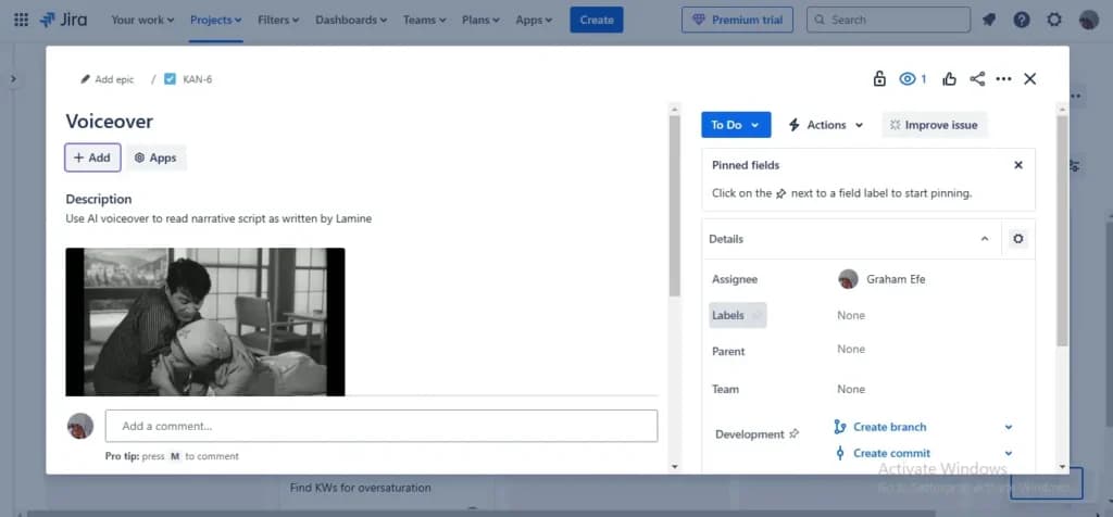 Jira task mngr