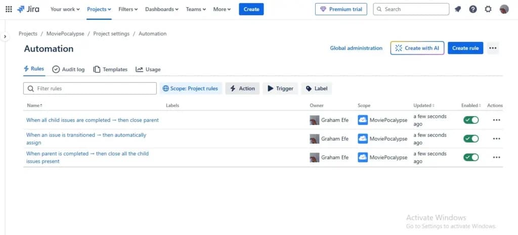 Jira Automation