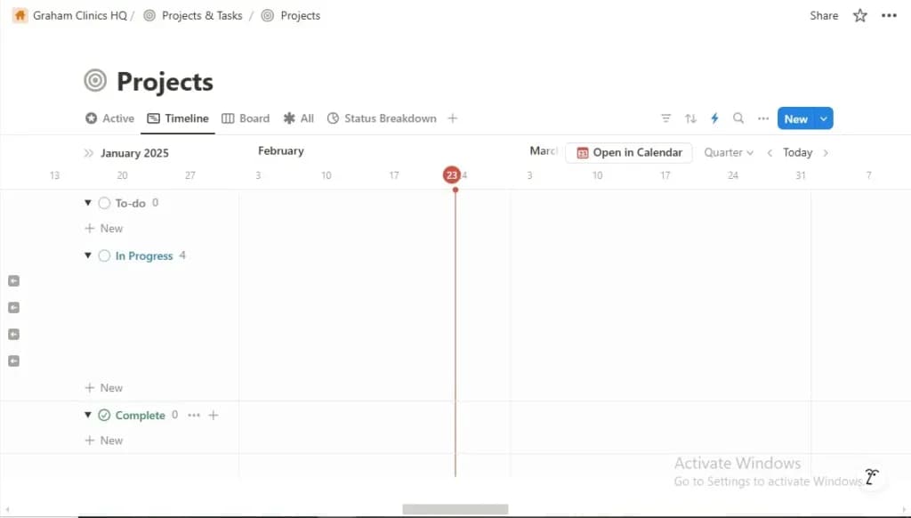 Notion calendar