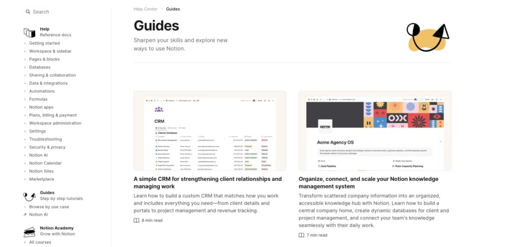 Notion Guide and tutorials