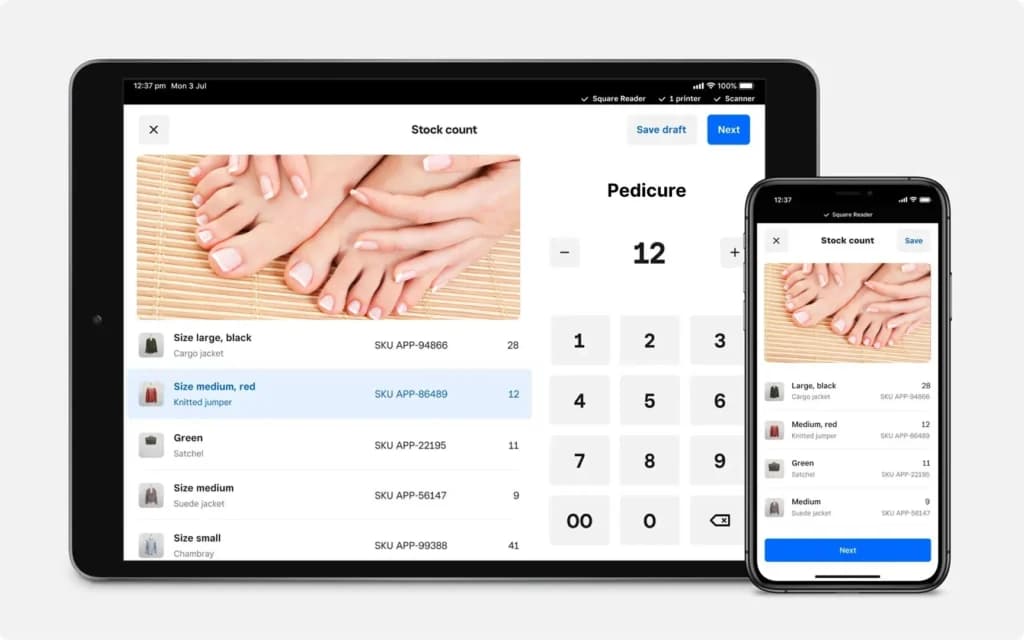 Pedicure pos system