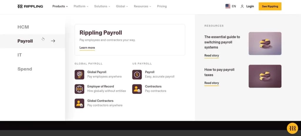Rippling all-in-one payroll platform