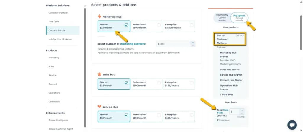 hubspot pricing calculator