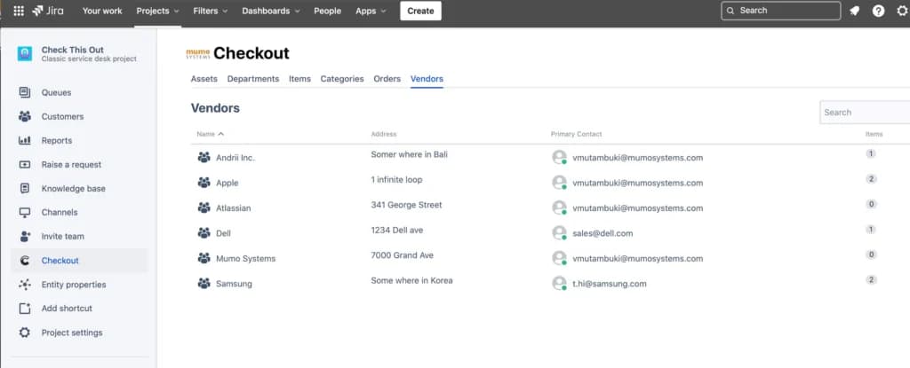 Jira ITSM Purchase order tracking