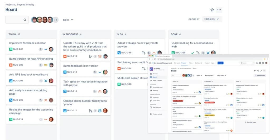 Jira ITSM Visual task boards