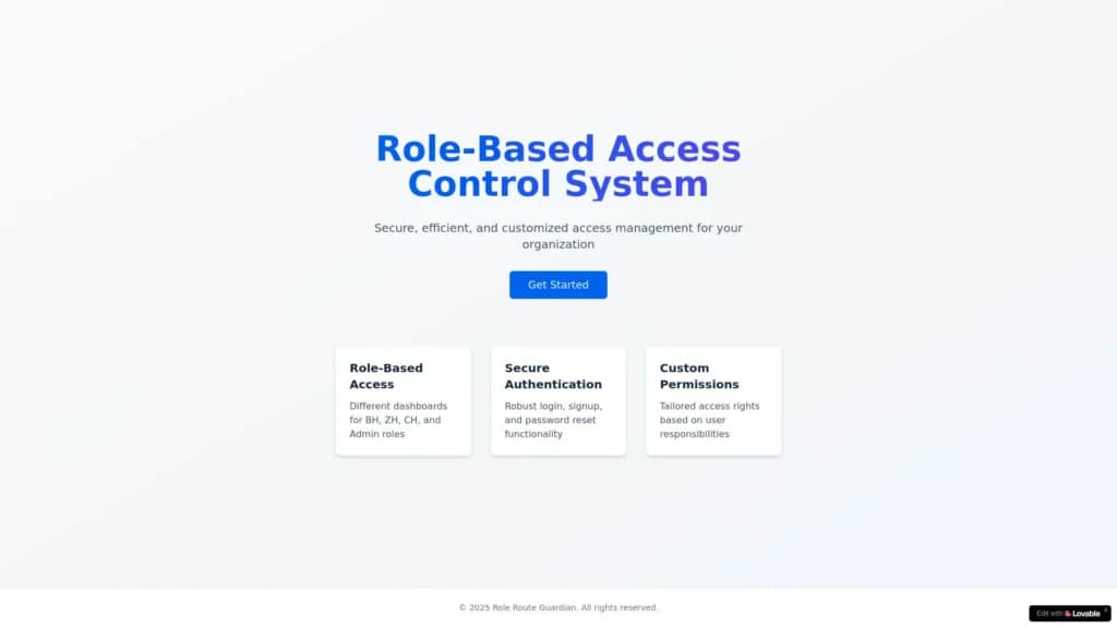 Lovable Authentication and Roles