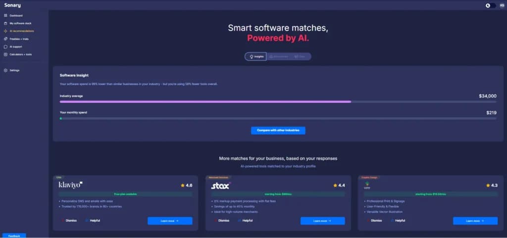AI recommendations