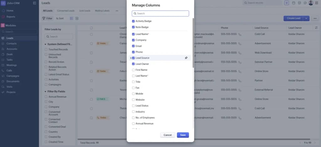 zoho crm for real estate