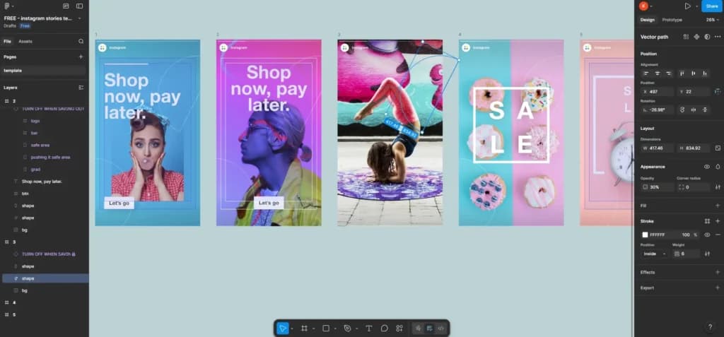 how to create social media posts with figma
