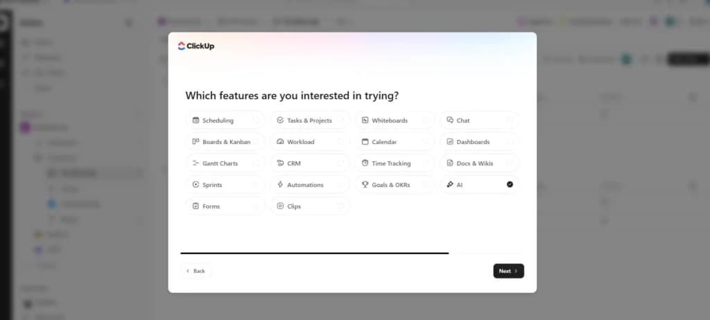 clickup ai agent onboarding quiz